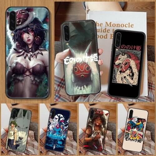 Anime Princess Mononoke Phone Case For Samsung Galaxy A 10 12 20E 21S 30 32 40 50 51 52 70 71 72 5 6 7 2016 2018 black silicone
