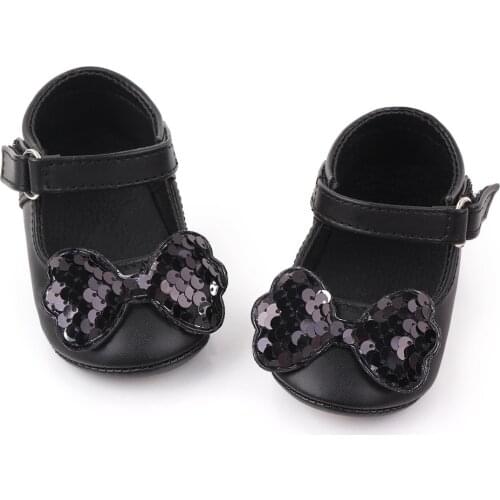Spring Baby Shoes PU Leather Newborn Boys Girls Shoes First Walkers Princess Bowknot Baby Prewalker