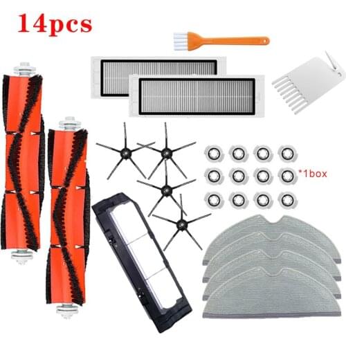 Side Brush Hepa Filter For XiaoMi Roborock S5 S6 S50 S51 S55 Xiaowa E25 E35 Main Brush Cover Mop Cloth Vacuum Cleaner Parts