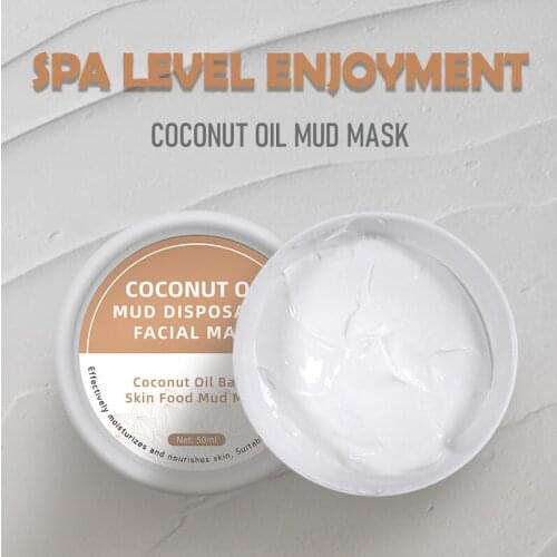 QueenaRoyal Coconut Oil Mud Mask Smear Moisturizing Firming Nourishing Skin Oil-Control OEM/ODM