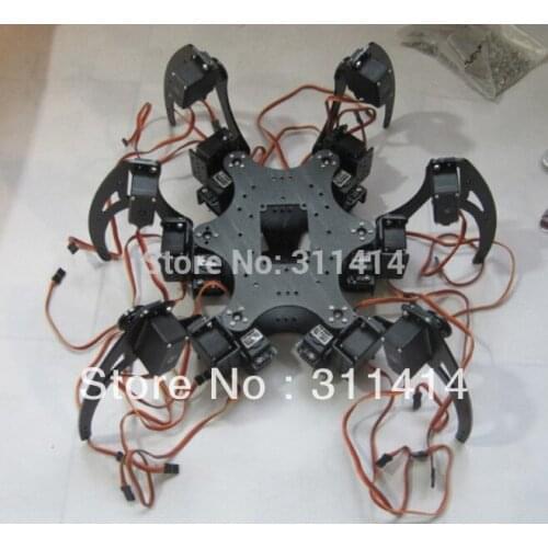 1set Aluminium Hexapod Spider Six 3DOF Legs Robot Frame Kit Fully Compatible with Arduino