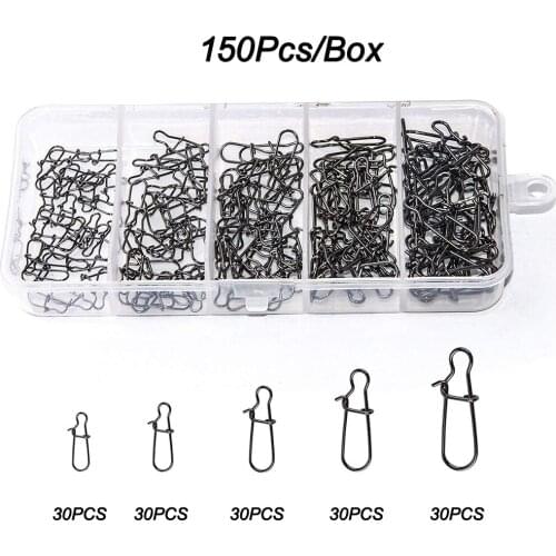 Easy Catch 150pcs/Box Stainless Steel Duo-lock Snap Swivel Nice Snaps Fishing Tackle Kit For Saltwater 0#-4