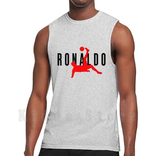 Air Ronaldo Tank Tops Vest 100% Cotton League Soccer Italy Italia Logo Air Funny Awesome Fantastic Shoes