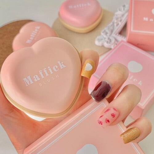 3 Colors Love Monochrome Blush Palette Waterproof Sweat-proof Brighten Skin Tone Long-lasting Natural Face Makeup Gift TSLM1