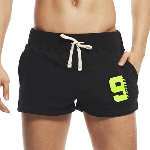 Mens Summer Leisure Cotton Fashion Oversized Drawstring Slim Fit Home Gyms Short Quick Dry Fitness Jogging Workout Bottoms