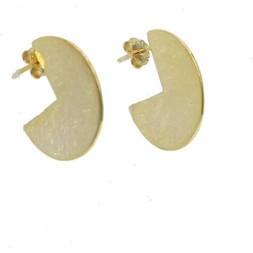 Simple Design Geometric Earrings Female matal Big Round Circle Stud Earrings For Women Brincos Jewelry