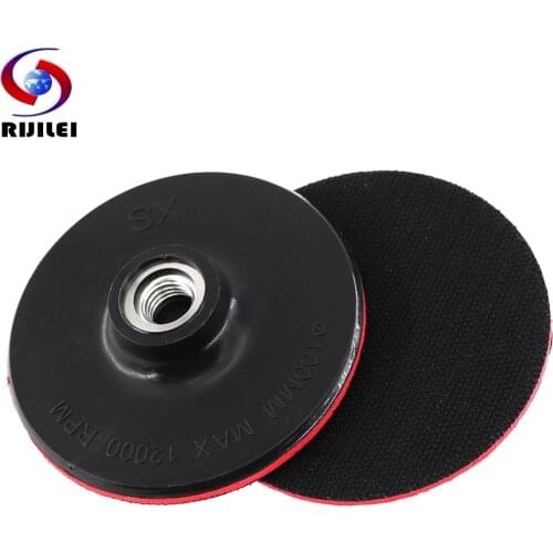 RIJILEI 4Inch Rubber Backer Pad 100mm Thin Hook & Loop Sanding Pad Pallet Angle Grinder Polisher Polishing Back-Up Pad M14/M10