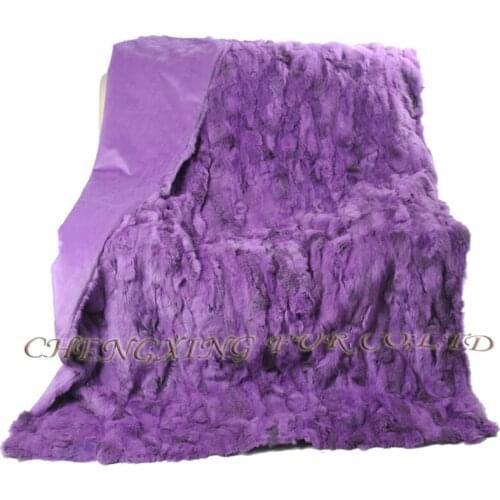 CX-D-11F 200X150 Luxury Bedding Set Thick Winter Warm Real Rabbit Fur Blanket