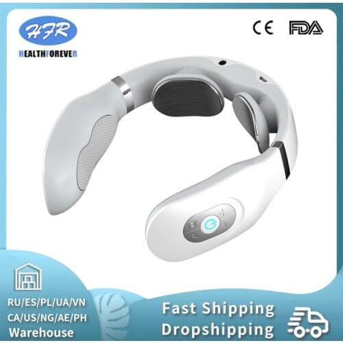 Cervical Multifunctional Neck Vibration Intelligent Hot Compress Rechargeable Pulse Neck Massager