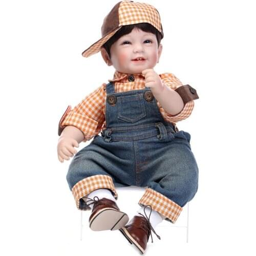 NPK 55cm Silicone Reborn Baby Doll Toys Lifelike Soft Cloth body Newborn babies bebes Reborn doll Birthday Gift Girls Brinquedos