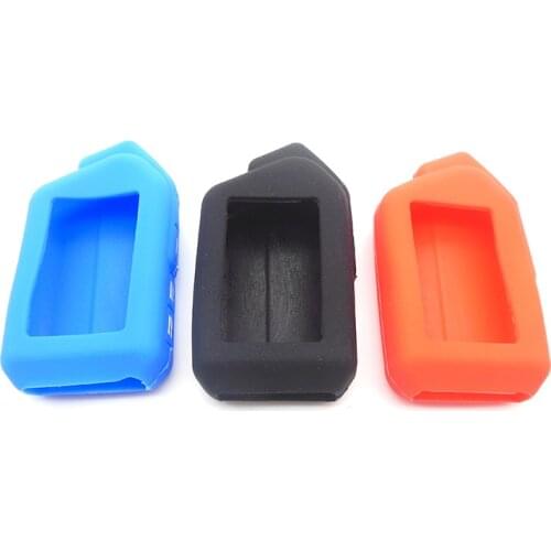 Two Way LCD Remote Fob Silicone Key Chain Case Cover For Sher-khan Mobicar A Mobicar B Russian Version 2 Way Car Alarm System