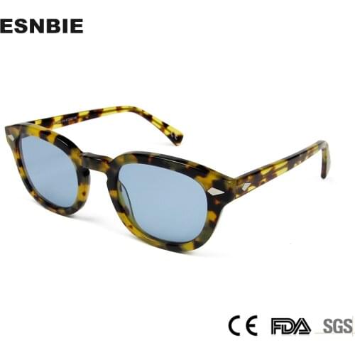 Acetate Round Sunglasses Designer Mens Rivet Sun Glasses For Women Stylish Driving Glasses Eyewear Men UV400 Heren Zonnebrill