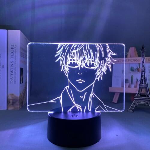 Anime Led Lamp Jujutsu Kaisen Satoru Gojo for Kid Bedroom Decor Nightlight Friend Birthday Gift Manga 3d Light Jujutsu Kaisen