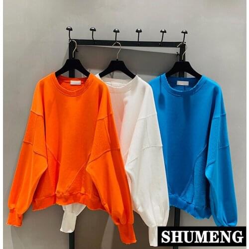 Streetwear 2020 Multi Color Pullover Hoodie Ladies Super Fire Bat Sleeve Oversize Hoodie Coat Student Cotton Sweatshirt Hoody