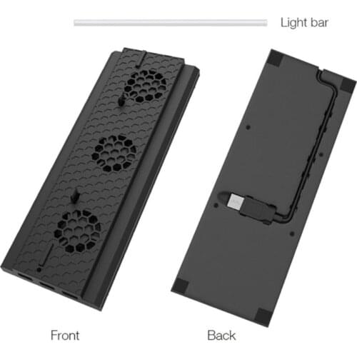 Vertical Stand With 3 USB Ports Cooling Fan For X-box One X Holder Cooler