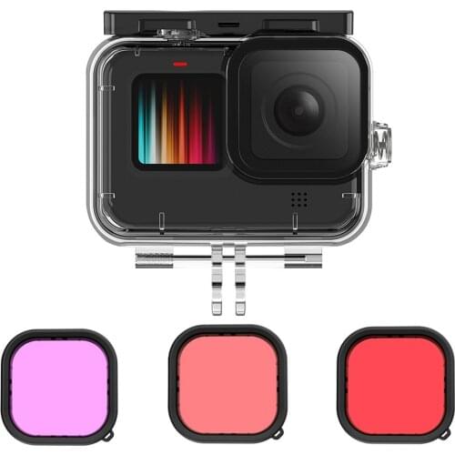 50M Waterproof Case Underwater Tempered Glass Diving Housing Cover Lens Filter for GoPro Hero 9 Black Camera Accessories