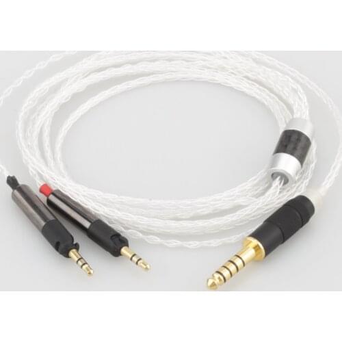 High Quality Audiocrast HC025 4.4mm TRRS Balanced 8 Cores Silver Plated Headphone Cable for ATH-R70X