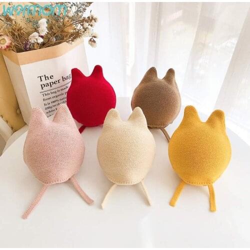 Warmom Winter Knitted Warm Baby Hat Newborn Photography Props Boy Girl Cap Ear Protection Hats Kids Beanie Bonnet Infant