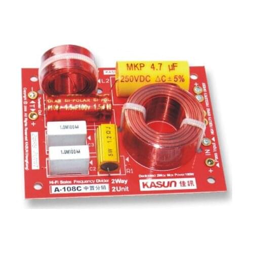 2pcs New Authentic Stereo Speaker Divider A-108C Two-frequency Woofer Crossover