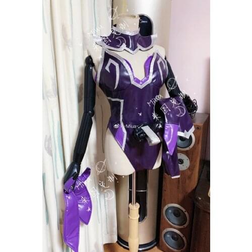 Anime Game LOL Dark Sovereign Syndra Rabbit Girl PU Bodysuit Uniform Cosplay Costume Halloween Party Outfit For Women Girls New