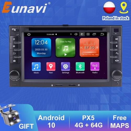 Eunavi Android 10 Car DVD For KIA SORENTO MAGENTIS SPORTAGE MORNING CEED RIO CERATO 2005-2010 2 Din Auto Radio GPS Audio 4G DSP