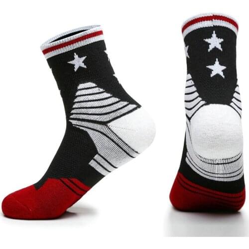 Basketball Thickened Towel-Bottom Socks Absorb Shock Sweat Odor-Resistant Elite Professional Outdoor Sports Non-Slip Mens Socks