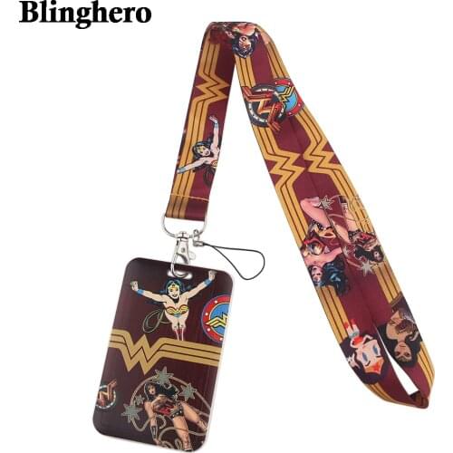 CB497 Feminism Cartoon Key Lanyard Car KeyChain ID Card Passport Gym Cell Phone Badge Key Ring Holder Jewelry Decorations Gifts