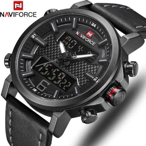 NAVIFORCE Top Luxury Brand Military Quartz Mens Watches LED Date Analog Digital Watch Men Fashion Sport Clock Relogio Masculino