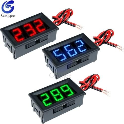 Digital Voltmeter 0.56'' DC 4.5V to 30V Voltage Panel Meter 6V 12V for Electromobile Motorcycle Car DC 4.5-30V Red/Blue/Green