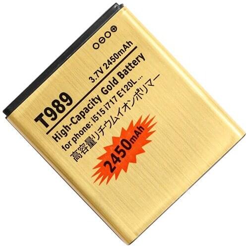 Ciszean 50pcs/lot 2450mAh EB-L1D7IBA Gold Replacement Battery For Samsung Galaxy SII S2 T989 i515 i717 SHV-E120S i727 i547 L700