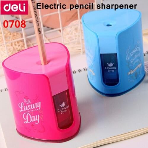 Deli 0708 electric pencil sharpener Design award 2016 products electronic pencil sharpeners Automatic pencil sharpener
