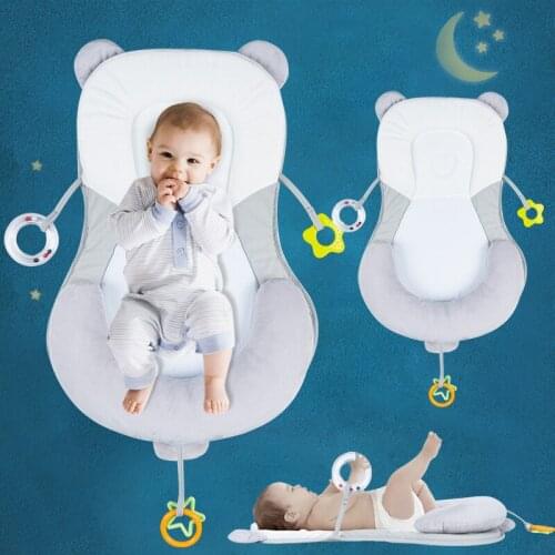 Baby Crib Infant Sleep Stereotypes Pillow Anti Rollover Baby Flat Head Safety Positioning Pillow Newborn Travel Bed 0-12 Months