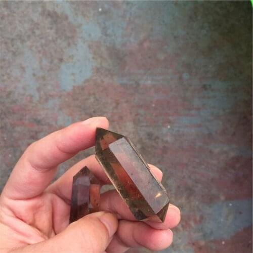 Natural Healing Wands Double Terminated Smoky Quartz Crystal Point