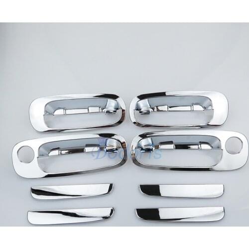 Car ABS Chrome handle Protective Cover Door Handle Outer Bowls Trim Chorme For Toyota Picnic Ipsum 1995-2001 Auto Accessories