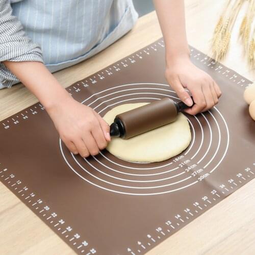 40x50cm Silicone Baking Mat Thickening Rolling Pin Scale Mat Kneading Dough Pad Pizza Cake Board Baking Accessories Pastry Tools