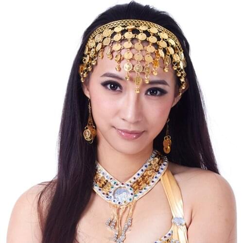 Fashion Women Coin Sequins Headband Hair Chain Hair Jewelry Dance Performance Costume Accessory, Vintage Hair Decor