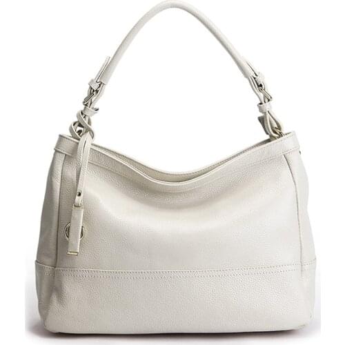 New Fashion Soft Real Genuine Leather Tassel Womens Handbag Elegant Ladies Hobo Crossbody Shoulder Bags Bucket Shopper Bag