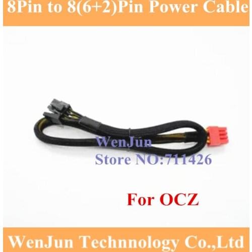 New 18AWG PCI-E Graphics Card Modular Power Cable 8pin to 8(6+2)pin for OCZ Series 8Pin +8 pin PET sleeves 50CM
