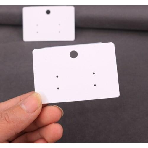 Wholesale 100PCS/lot Earring Cards Jewelry Display PVC Hook Packing Paper Cards Organizer Holder Hanger 6X4cm
