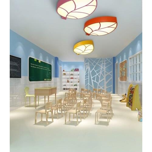 Personality creative led cartoon ceiling lamp leaf modeling lamp kindergarten classroom childrens clothing store maternal