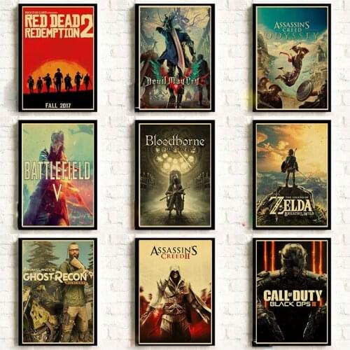 Classic Game Retro Poster Vinatge Wall Decoration Good Quality Printed Wall Painting Home Room Art Wall Posters