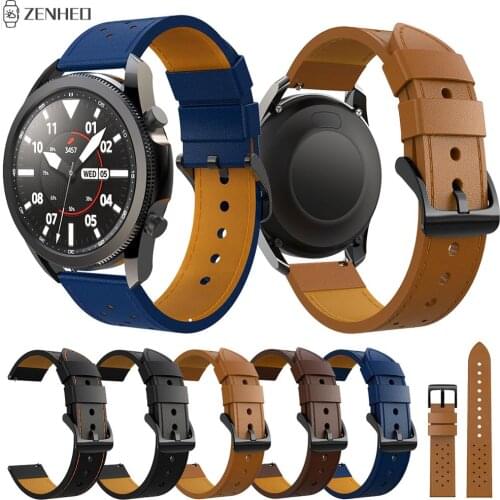 Genuine Leather Strap For Samsung Galaxy Watch 3 45mm/Galaxy Watch 46mm/Gear S3 Replacement Watch Band for Samsung Galaxy Watch3