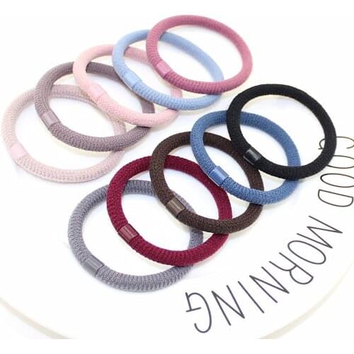 10Pcs Simple Basic Hair Band High Elastic Scrunchie Hair Ring Fashion Hair Accessories For Women Girls Headband Ponytail Holder
