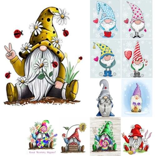 Hand Painted Oil Paint By Numbers Christmas Goblin Drawing Home Decor Gift Hanging Painting Frameless Christmas Digital Painting