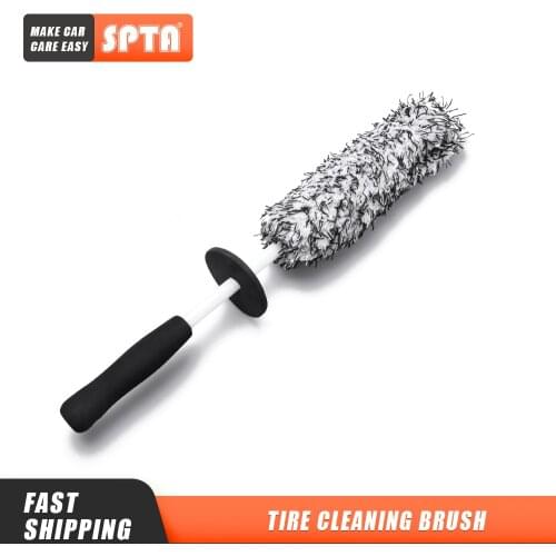 Car Wheel Cleaning Tire Brush Microfiber Car Long Reach Wheel Rim Detailing Brush Non Scratch Motorbike Rim Care Washing Tool