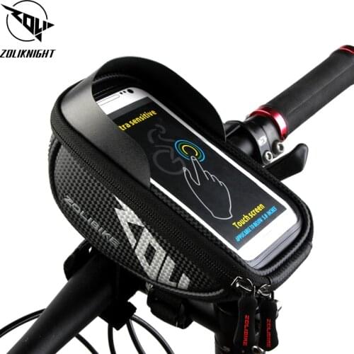 PU Bicycle Bag Waterproof Cycling Top Tube Handlebar PVC Bag Touchscreen Phone Mount Holder MTB Road Bike Front Frame Bag