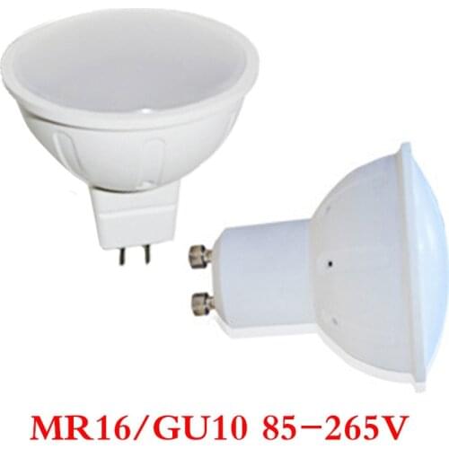 5pcs/lot gu10 led lamp light bulb 6w 10w 85-265v mr16 12v led spotlight smd2835 chips energy saving lamp for chandeliers lampada