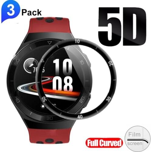 GT2E 5D Curved Edge Full Coverage Soft Protective Film Cover For Huawei Watch GT 2e 42 46mm Vitality Screen Protector(Not Glass)