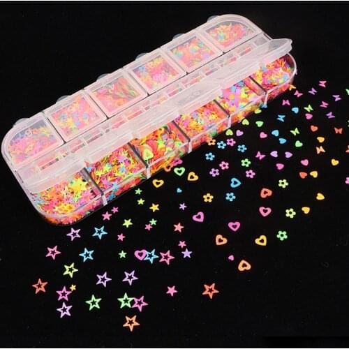 1Box Resin Filling Sequins Heart Flower Star Glitter Sequin Diy Nail Art Decor Crafts Uv Epoxy Resin Mold Filler Jewelry Making