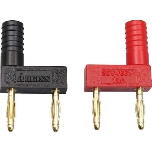 1Pairs/2Pcs Gold Plated 2mm 2 Male 1 Female Short Circuit Banana Plug Connector 12mm Pitch
